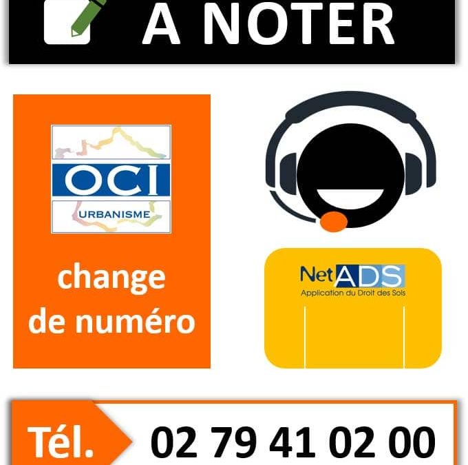 OCI URBANISME – NetADS change de numéro de téléphone